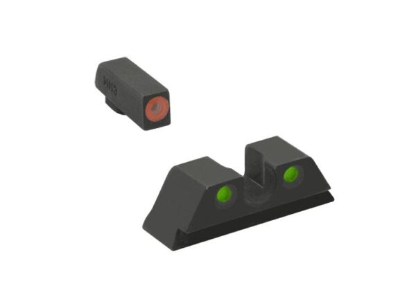Meprolight ML46670 Hyper-Bright Orange Ring Front/Green Rear Sights for Canik TP Series - Precision Shot Firearms