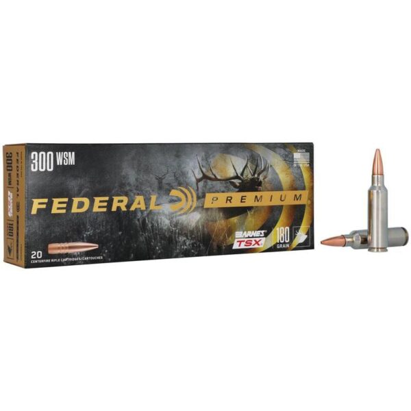 Federal Barnes TSX Rifle Ammunition .300 WSM 180gr 2980 fps 20/ct - Precision Shot Firearms