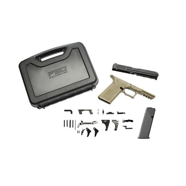 Polymer 80 PFS9 Full Size Handgun Builder Kit 9mm Luger 10/rd Magazine 4.46" Barrel FDE Frame - Precision Shot Firearms