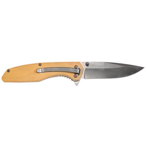 Smith & Wesson 1084312 Drop Point Folding Knife 3 1/2" Blade FDE - Precision Shot Firearms