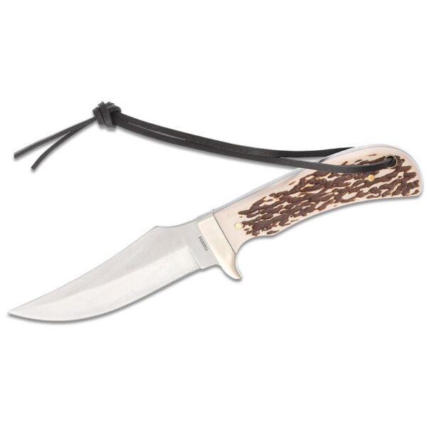 Schrade Uncle Henry Staglon Fixed Knife 4-1/4" Clip Point Blade with Leather Sheath - Precision Shot Firearms