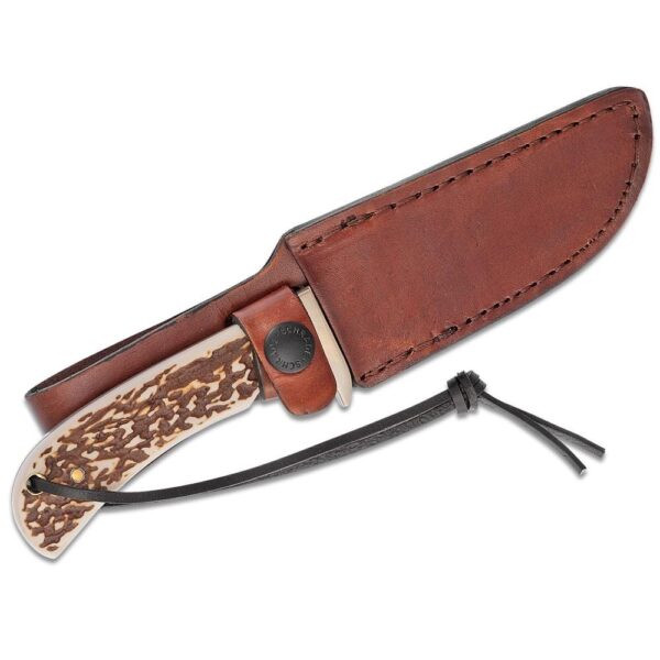 Schrade Uncle Henry Staglon Fixed Knife 4-1/4" Clip Point Blade with Leather Sheath - Precision Shot Firearms