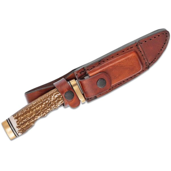 Schrade Uncle Henry Next Gen 153UH Fixed Knife 4-9/10" Trailing Point Blade Brown - Precision Shot Firearms