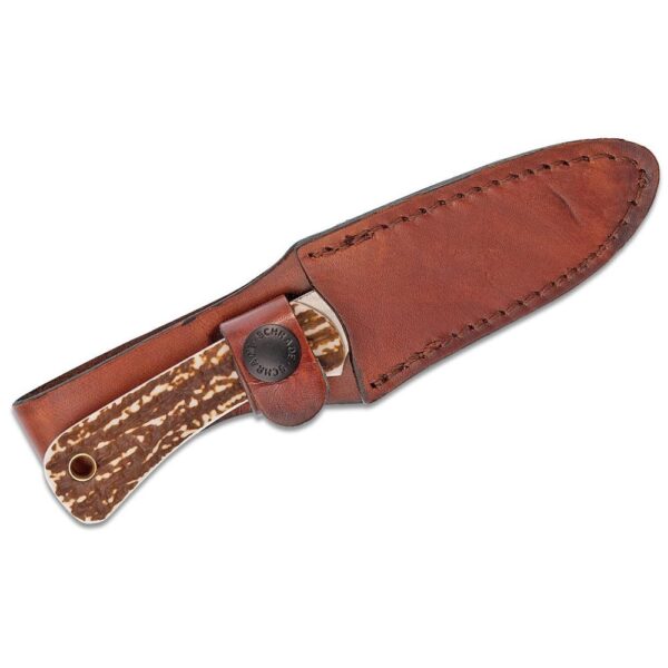 Schrade Uncle Henry 301UH Fixed Knife 3-1/8" Drop Point Blade Brown with Leather Sheath - Precision Shot Firearms