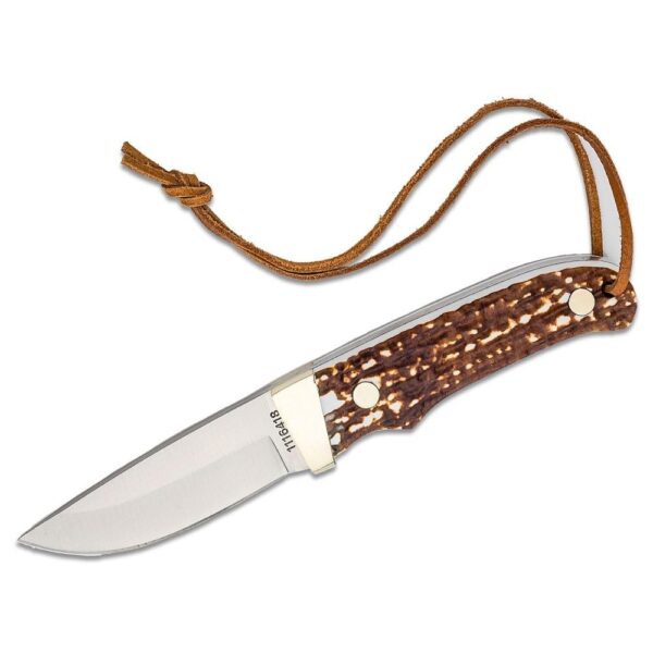 Schrade Uncle Henry Next Gen PH1N Stagalon Fixed Knife 3-3/5" Trailing Point Blade Brown - Precision Shot Firearms