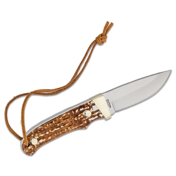 Schrade Uncle Henry Next Gen PH1N Stagalon Fixed Knife 3-3/5" Trailing Point Blade Brown - Precision Shot Firearms