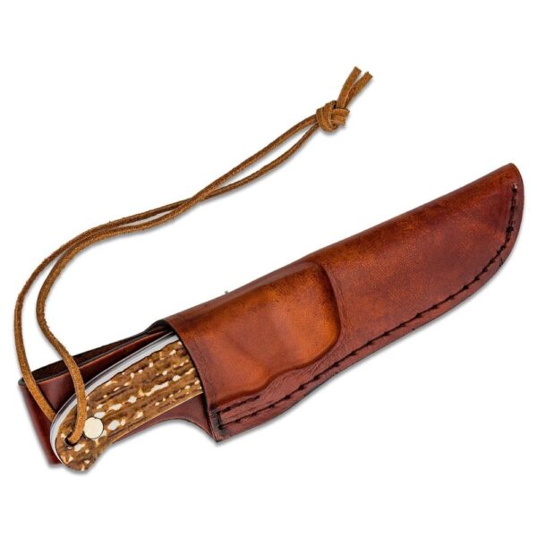 Schrade Uncle Henry Next Gen PH1N Stagalon Fixed Knife 3-3/5" Trailing Point Blade Brown - Precision Shot Firearms