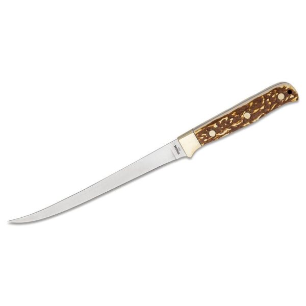 Schrade Uncle Henry Next Gen 167UH Stagalong Fixed Knife 7-1/2" Fillet Blade Brown - Precision Shot Firearms