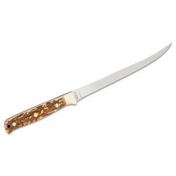 Schrade Uncle Henry Next Gen 167UH Stagalong Fixed Knife 7-1/2" Fillet Blade Brown - Precision Shot Firearms