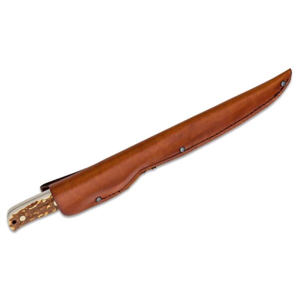 Schrade Uncle Henry Next Gen 167UH Stagalong Fixed Knife 7-1/2" Fillet Blade Brown - Precision Shot Firearms