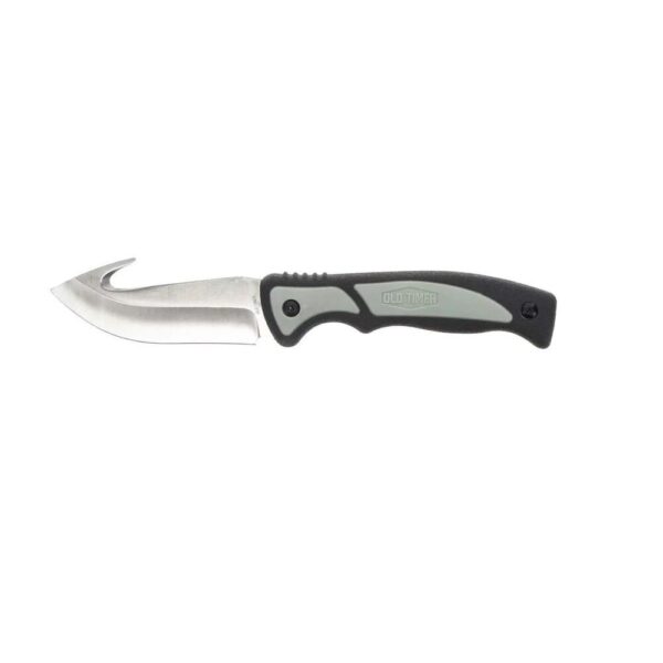 Old Timer Trail Boss Gut Hook Fixed Knife 3 7/10" Blade Black - Precision Shot Firearms