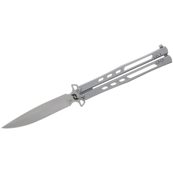 Schrade Alkymest Butterfly Folding Knife 4" Blade Silver - Precision Shot Firearms