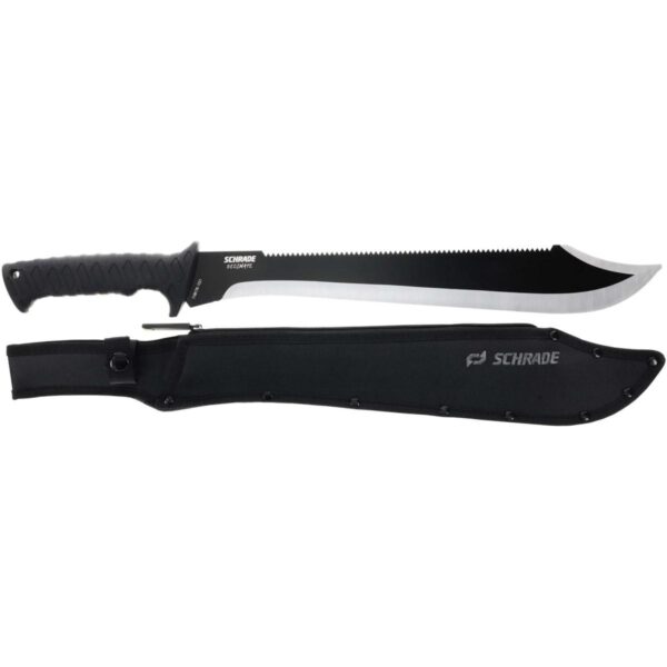 Schrade Decimate Sawback Machete 14" Blade Black - Precision Shot Firearms