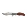 Smith & Wesson Unwavered Folding Knife 3-1/4" Clip Point Blade Engraved Wood Blister - Precision Shot Firearms