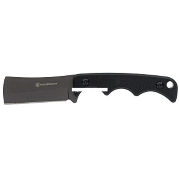Smith & Wesson H.R.T. Cleaver Neck Fixed Knife 2" Cleaver Blade Black with Nylon Sheath - Precision Shot Firearms