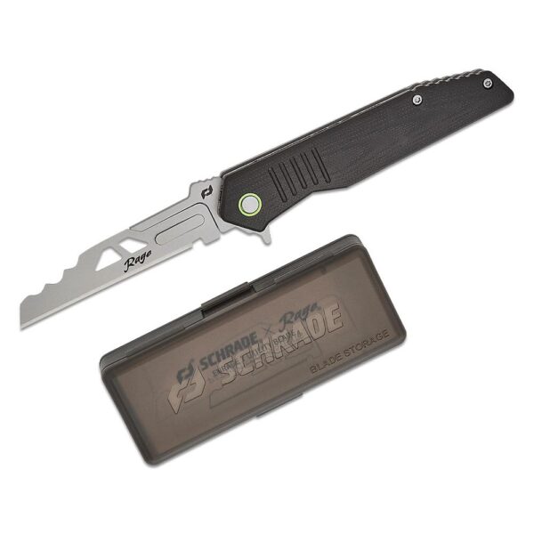 Schrade Nitro Enrage 7 Assisted Folding Knife 2-1/2" Utility Blade Black - Precision Shot Firearms