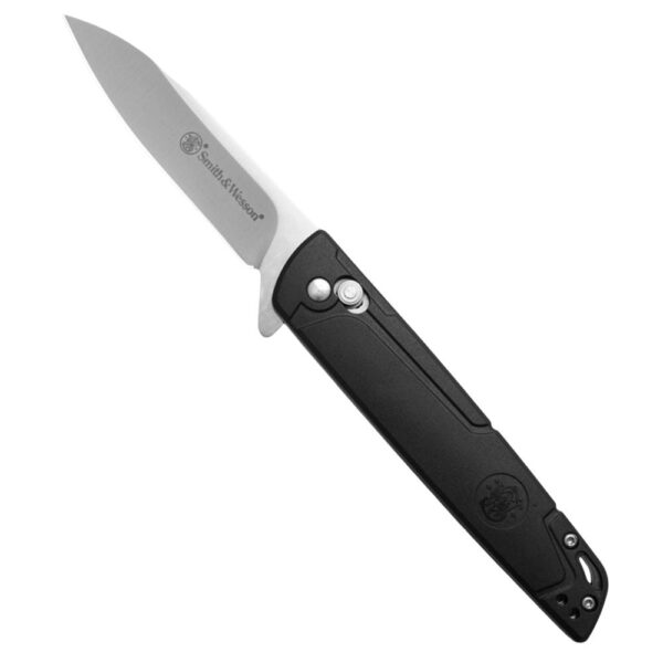 Smith & Wesson 24/7 Crossbar Folding Knife 3-1/4" Drop Point Blade Black - Precision Shot Firearms