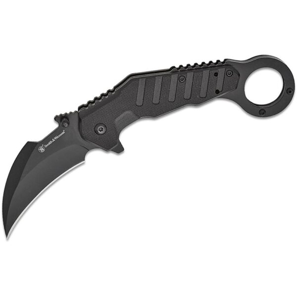 Smith & Wesson Extreme Ops Karambit Assisted Folding Knife 3" Hawkbill Blade Black Box - Precision Shot Firearms