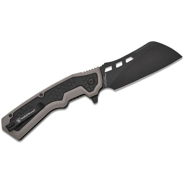 Smith & Wesson Extraction and Evasion Assisted Folding Knife 3-1/2" Cleaver Blade Black Box - Precision Shot Firearms