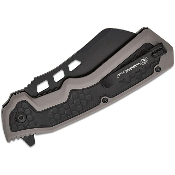 Smith & Wesson Extraction and Evasion Assisted Folding Knife 3-1/2" Cleaver Blade Black Box - Precision Shot Firearms