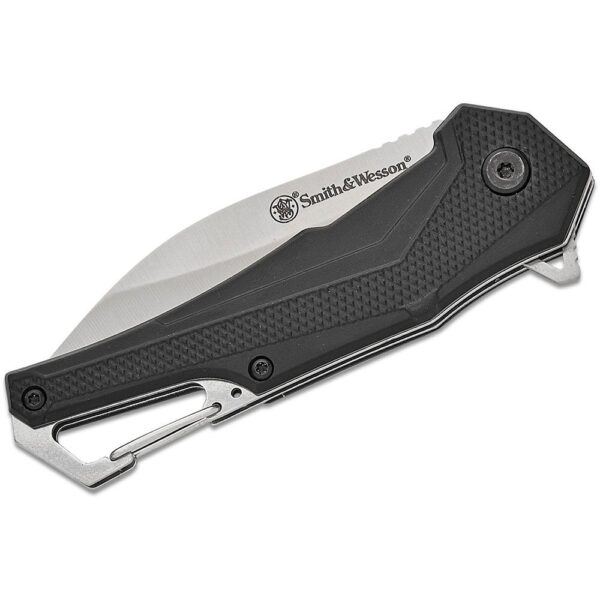 Smith & Wesson Oasis Carabiner Folding Knife 3" Drop Point Blade Black Box - Precision Shot Firearms