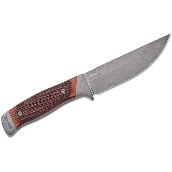 Old Timer Frontier Fixed Blade Knife 5" Drop Point Blade Wood Box - Precision Shot Firearms