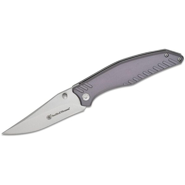 Smith & Wesson Black Ops Folding Knife 3-1/2" Clip Point Blade Slate Grey Box - Precision Shot Firearms