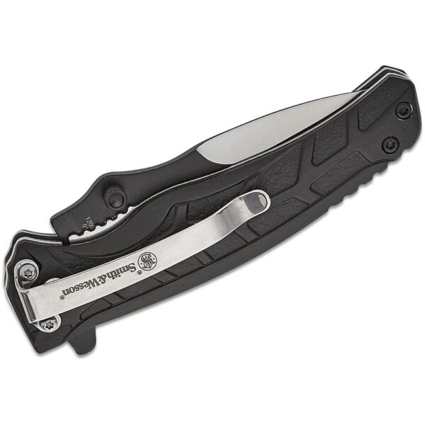 Smith & Wesson Extreme Ops Folding Knife 3" Drop Point Blade Two Tone Black Silver Box - Precision Shot Firearms