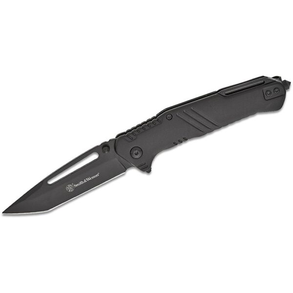 Smith & Wesson Extreme Ops Folding Knife 3-1/2" Tanto Blade Black with Glass Breaker Box - Precision Shot Firearms