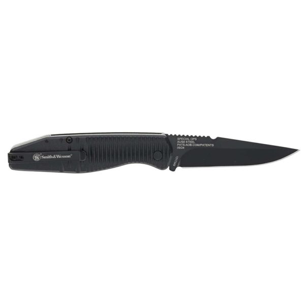 Smith & Wesson Special Ops Auto Full Size Folding Knife 3-2/5" Drop Point Blade Black - Precision Shot Firearms