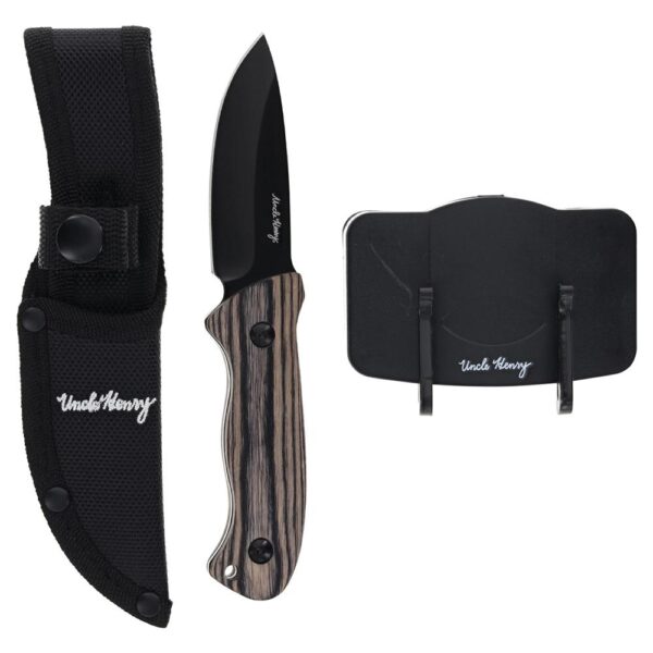 Uncle Henry Fixed Blade Knife 3" Drop Point Blade Pakkawood with Headlamp - Precision Shot Firearms