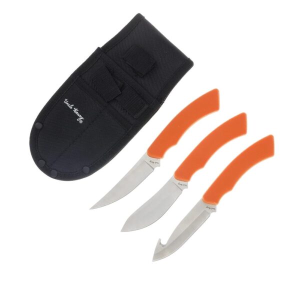 Uncle Henry Hunter Knife Combo 3-2/5" Blades Orange 3/ct - Precision Shot Firearms