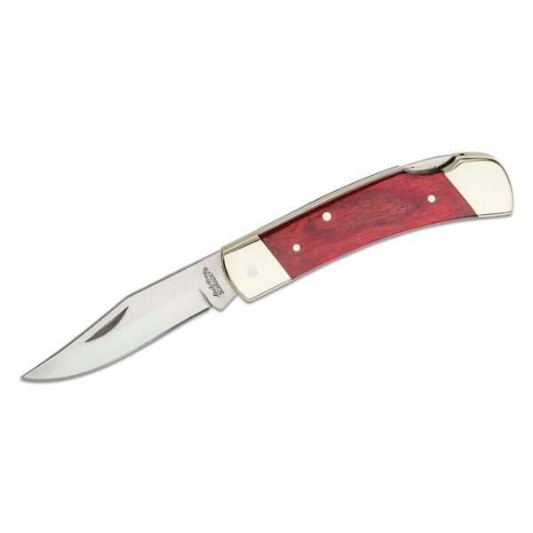 Schrade Uncle Henry Smokey Lockback Folding Knife 2-7/8" Clip Point Blade Wood with Leather Sheath - Precision Shot Firearms