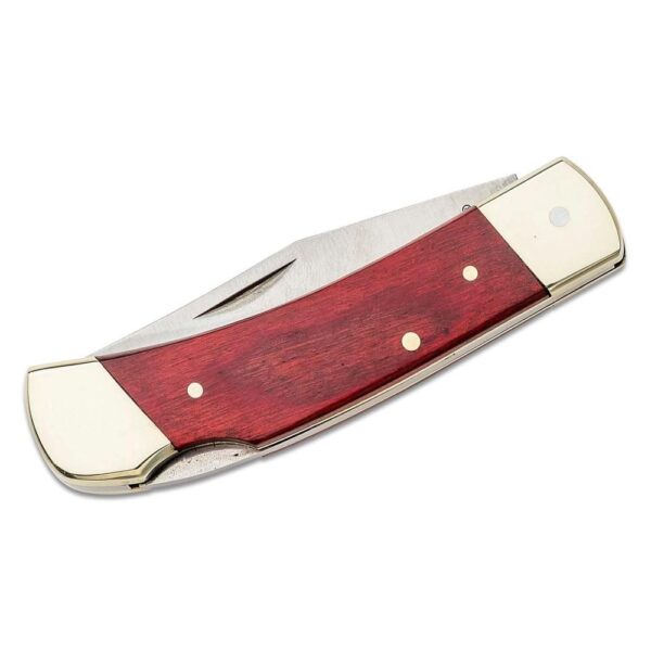 Schrade Uncle Henry Smokey Lockback Folding Knife 2-7/8" Clip Point Blade Wood with Leather Sheath - Precision Shot Firearms