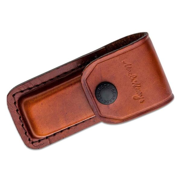 Schrade Uncle Henry Smokey Lockback Folding Knife 2-7/8" Clip Point Blade Wood with Leather Sheath - Precision Shot Firearms