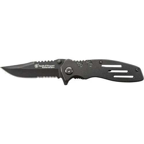 Smith & Wesson Extreme Ops Liner Lock Folding Knife 3 1/10" Blade Black - Precision Shot Firearms
