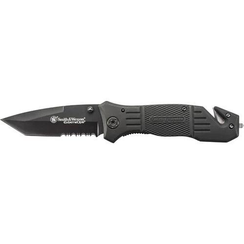 Smith & Wesson Extreme Ops Drop Point Folding Knife 3.3" Blade Black - Precision Shot Firearms