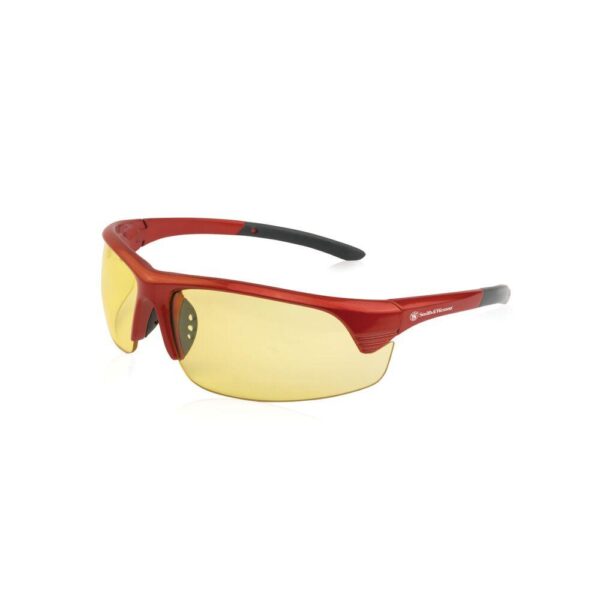 Smith & Wesson Corporal Shooting Glasses Half Frame Red with Amber Lens - Precision Shot Firearms
