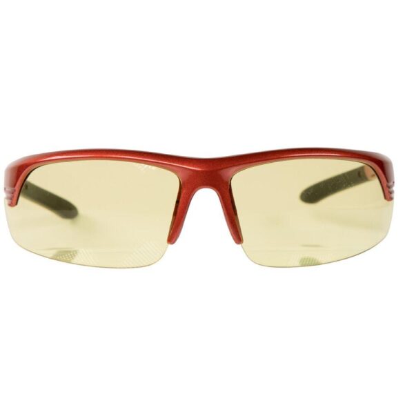 Smith & Wesson Corporal Shooting Glasses Half Frame Red with Amber Lens - Precision Shot Firearms