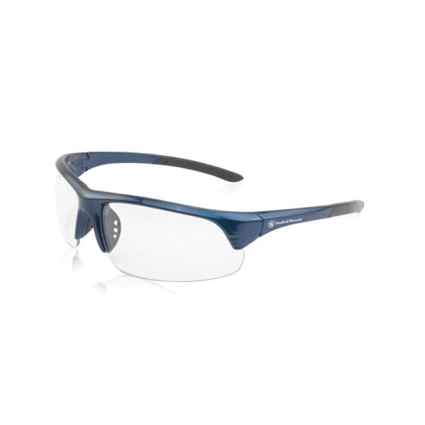 Smith & Wesson Corporal Shooting Glasses Half Frame Blue with Clear Lens - Precision Shot Firearms
