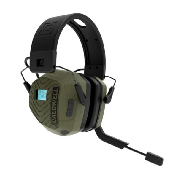 Caldwell EMax Pro Series Electronic Ear Muffs 23dB BT Two Way Communication OD Green - Precision Shot Firearms