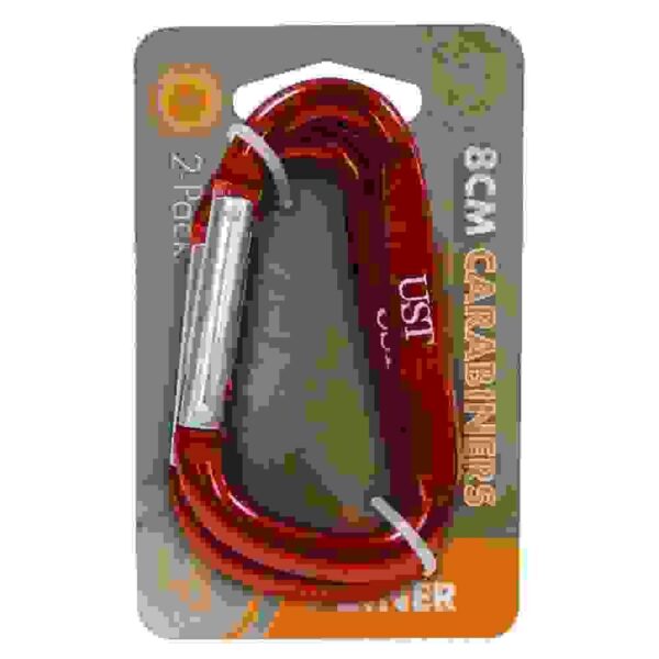 Ultimate Survival Carabiner 8cm 2-pk PDQ 12-ct Assorted Colors - Precision Shot Firearms