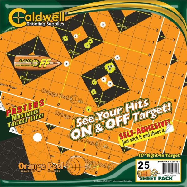 Caldwell 12" Sight-In Targets Orange and Black 25/ct - Precision Shot Firearms