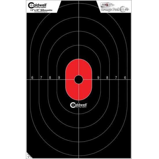 Caldwell Silhouette Center Mass Target Orange and Black 8 Pack - Precision Shot Firearms