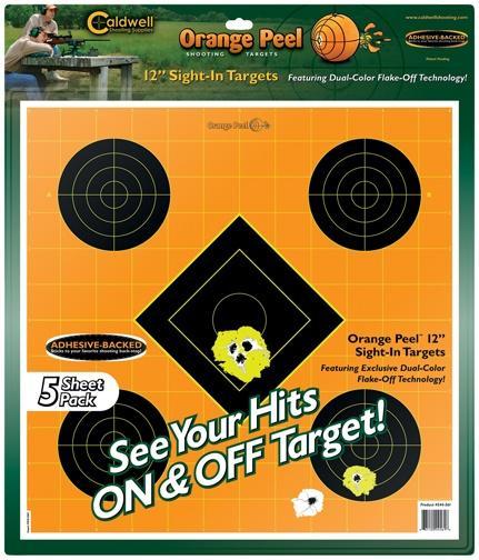 Battenfeld Technologies Caldwell Orange Peel Targets Sight-In Target - 12" 5/Pack - Precision Shot Firearms