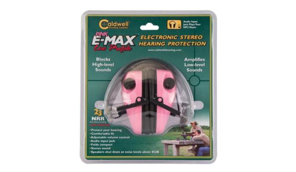 Caldwell E-MAX Low Profile Hearing Protection - Pink - Precision Shot Firearms