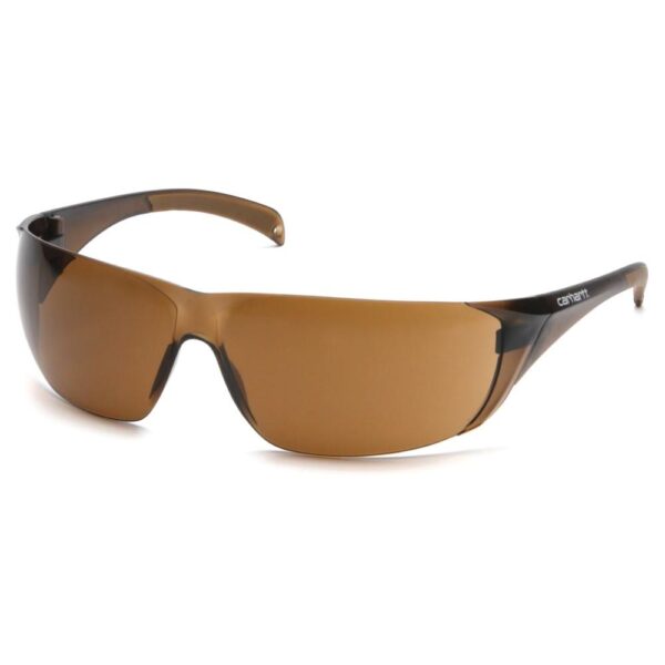 Pyramex Billings Frameless Shooting Glasses Sandstone Bronze with Carhartt Bag - Precision Shot Firearms