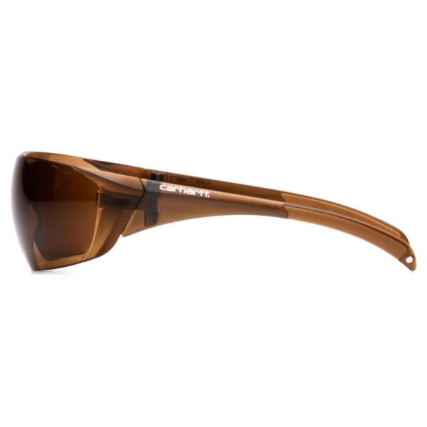 Pyramex Billings Frameless Shooting Glasses Sandstone Bronze with Carhartt Bag - Precision Shot Firearms