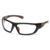 Pyramex Carhartt Carbondale Shooting Glasses Black and Tan with Clear Lens - Precision Shot Firearms