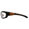 Pyramex Carhartt Carbondale Shooting Glasses Black and Tan with Clear Lens - Precision Shot Firearms